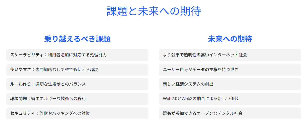 WEB3の課題